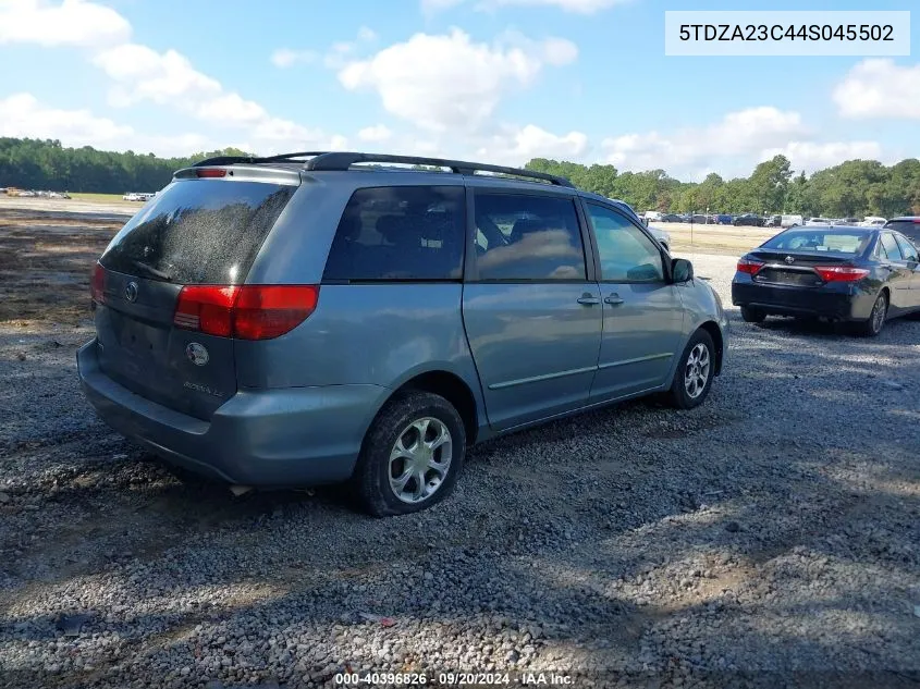 2004 Toyota Sienna Le VIN: 5TDZA23C44S045502 Lot: 40396826