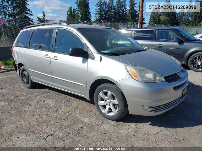 2004 Toyota Sienna Le VIN: 5TDZA23C14S209398 Lot: 40414305