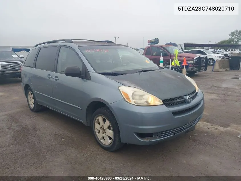 2004 Toyota Sienna Le VIN: 5TDZA23C74S020710 Lot: 40428963