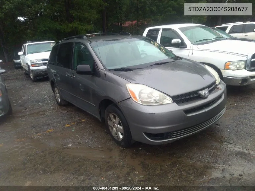 5TDZA23C04S208677 2004 Toyota Sienna Le