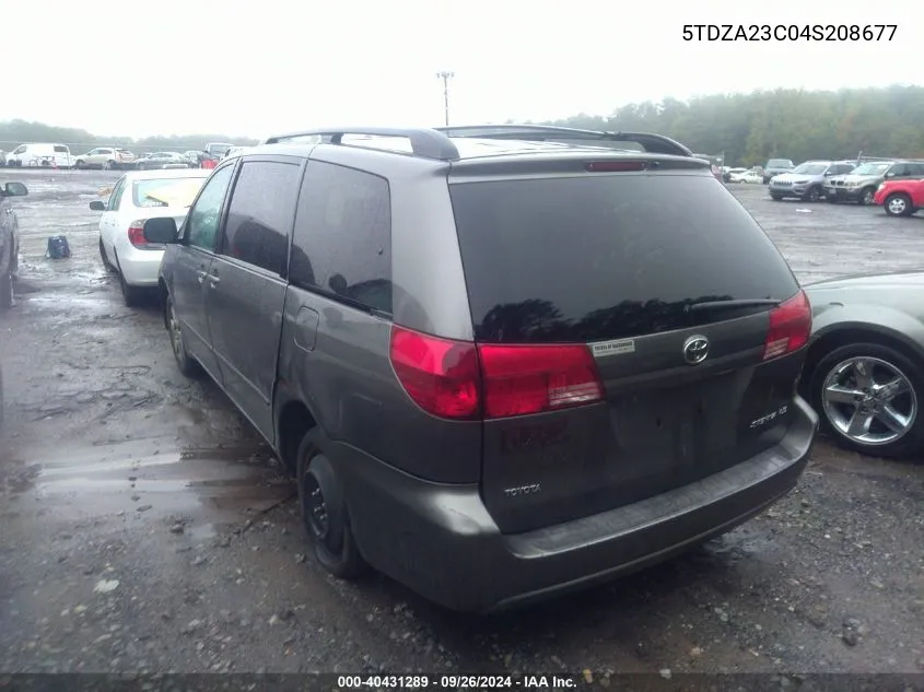 2004 Toyota Sienna Le VIN: 5TDZA23C04S208677 Lot: 40431289