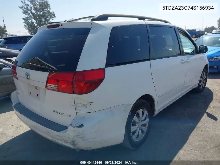 5TDZA23C74S156934 2004 Toyota Sienna Le