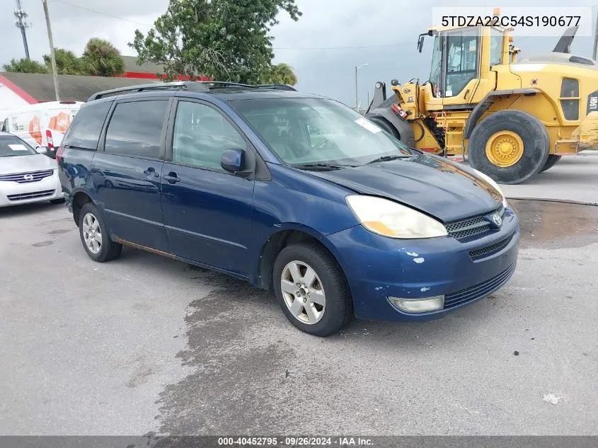 5TDZA22C54S190677 2004 Toyota Sienna Xle