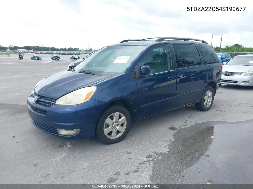 5TDZA22C54S190677 2004 Toyota Sienna Xle