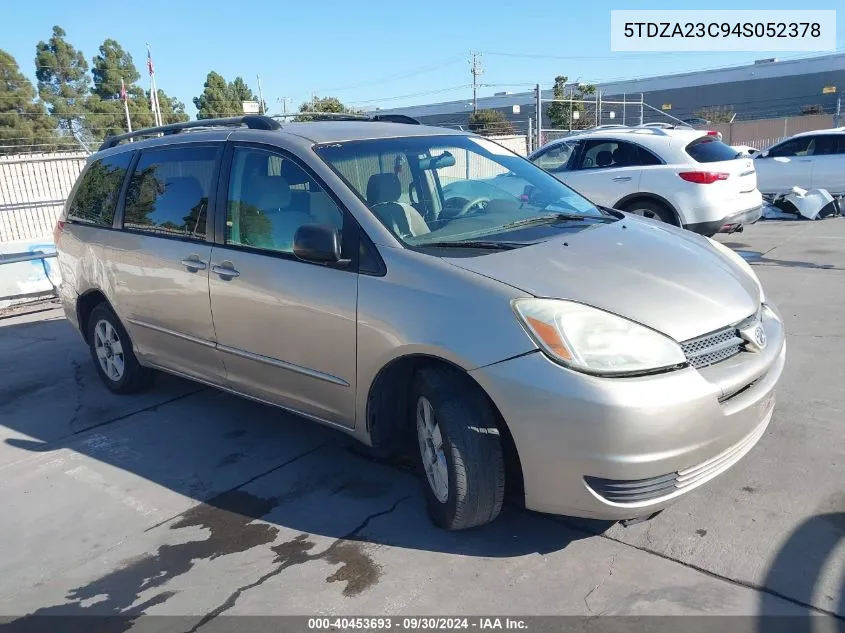 2004 Toyota Sienna Ce/Le VIN: 5TDZA23C94S052378 Lot: 40453693