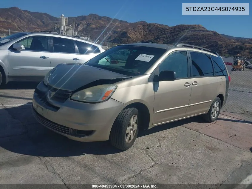 2004 Toyota Sienna Le VIN: 5TDZA23C44S074935 Lot: 40453904