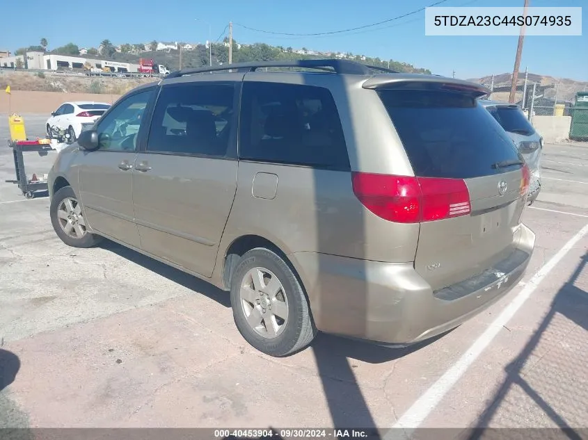 2004 Toyota Sienna Le VIN: 5TDZA23C44S074935 Lot: 40453904