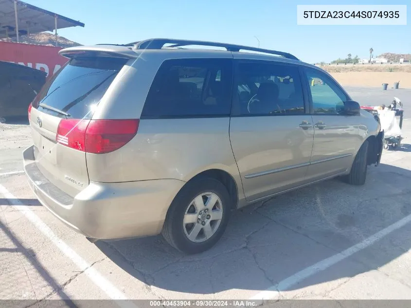 2004 Toyota Sienna Le VIN: 5TDZA23C44S074935 Lot: 40453904