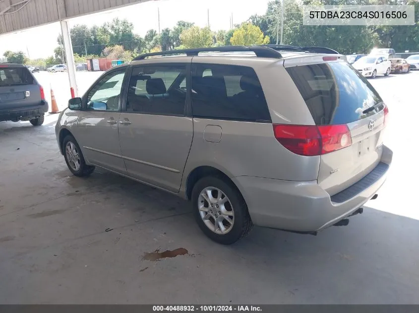 2004 Toyota Sienna Le VIN: 5TDBA23C84S016506 Lot: 40488932