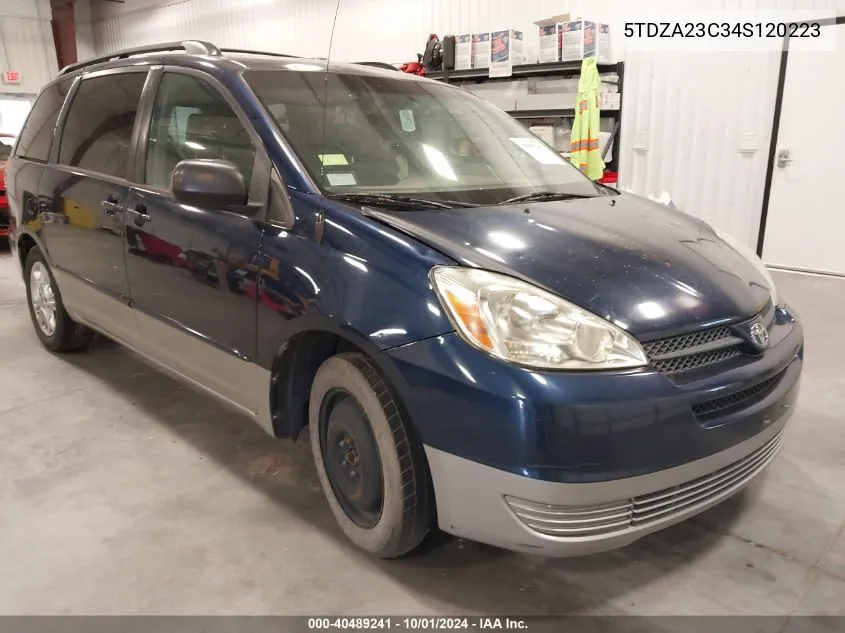 2004 Toyota Sienna Le VIN: 5TDZA23C34S120223 Lot: 40489241