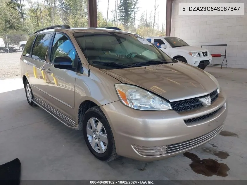 2004 Toyota Sienna Le VIN: 5TDZA23C64S087847 Lot: 40490182