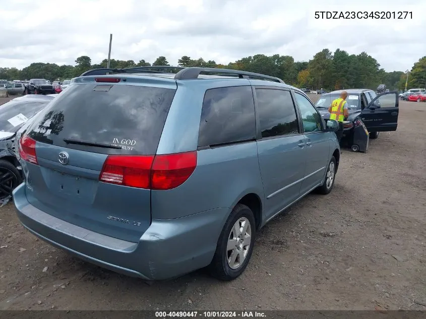 2004 Toyota Sienna Le VIN: 5TDZA23C34S201271 Lot: 40490447