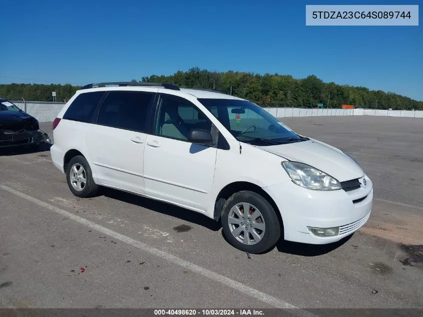 2004 Toyota Sienna Le VIN: 5TDZA23C64S089744 Lot: 40498620