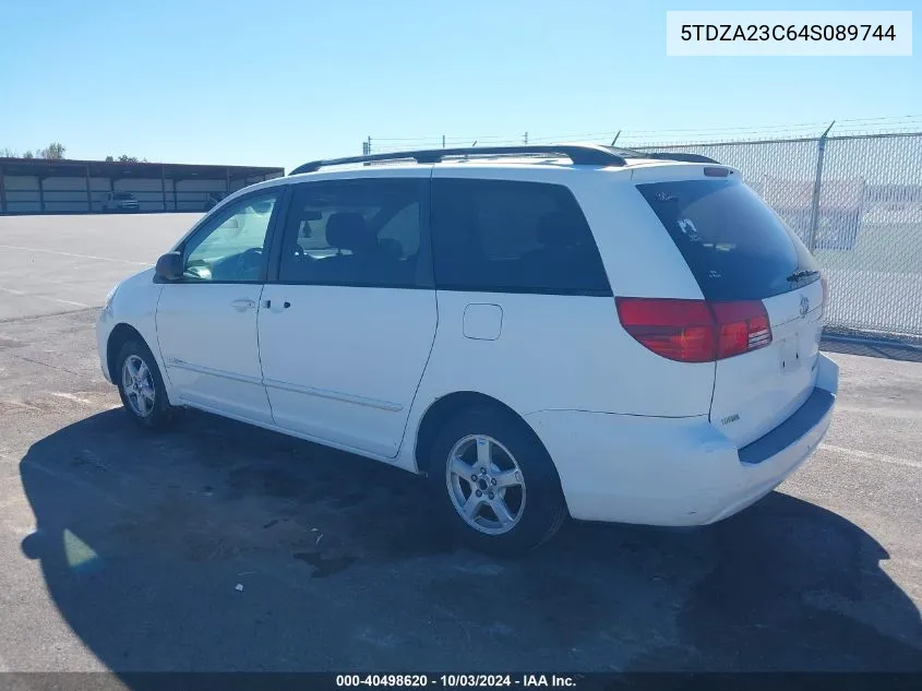 2004 Toyota Sienna Le VIN: 5TDZA23C64S089744 Lot: 40498620