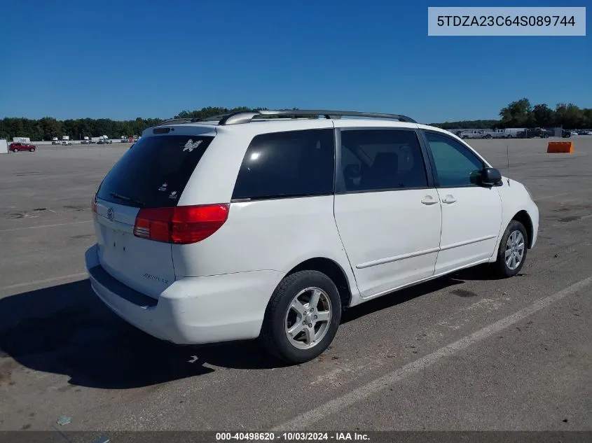 2004 Toyota Sienna Le VIN: 5TDZA23C64S089744 Lot: 40498620