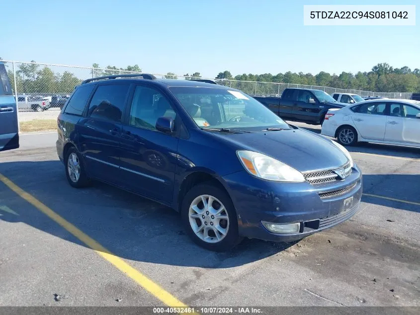 2004 Toyota Sienna Xle Limited VIN: 5TDZA22C94S081042 Lot: 40532461