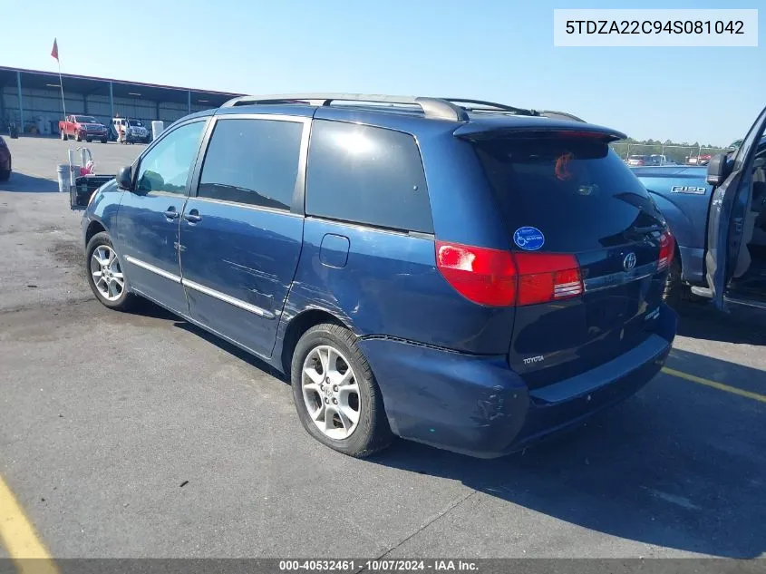 2004 Toyota Sienna Xle Limited VIN: 5TDZA22C94S081042 Lot: 40532461