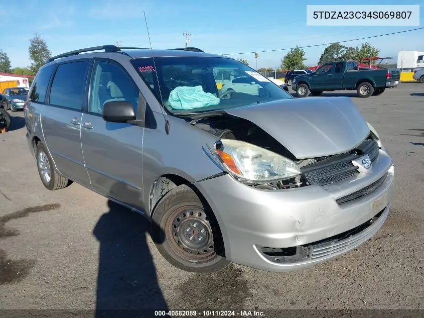 2004 Toyota Sienna Le VIN: 5TDZA23C34S069807 Lot: 40582089