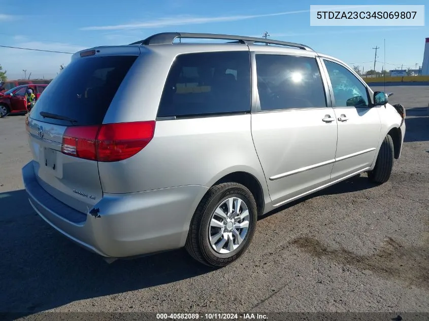 2004 Toyota Sienna Le VIN: 5TDZA23C34S069807 Lot: 40582089