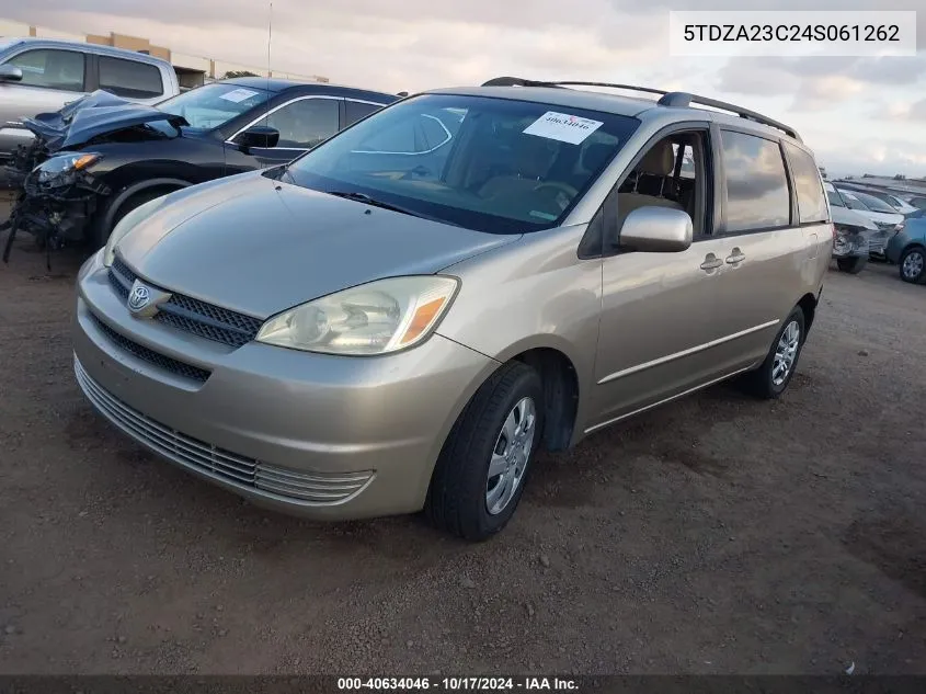 2004 Toyota Sienna Le VIN: 5TDZA23C24S061262 Lot: 40634046