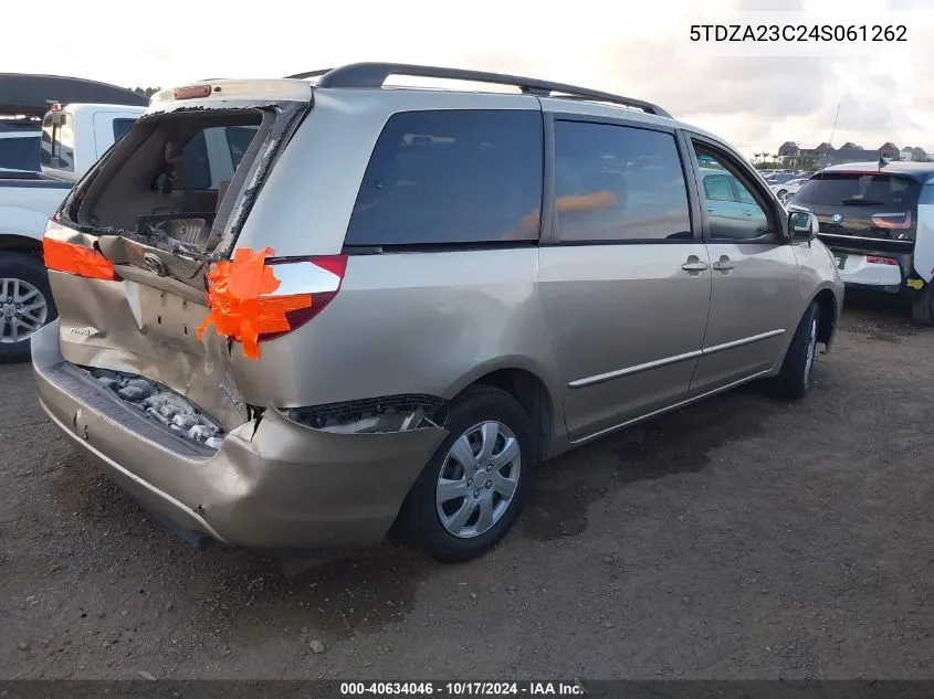 2004 Toyota Sienna Le VIN: 5TDZA23C24S061262 Lot: 40634046