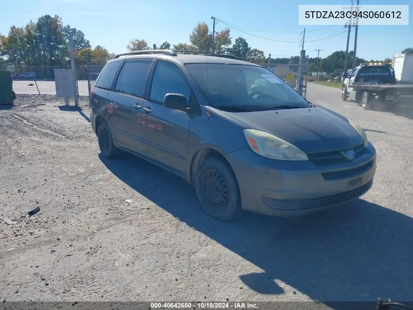 2004 Toyota Sienna Le VIN: 5TDZA23C94S060612 Lot: 40642650