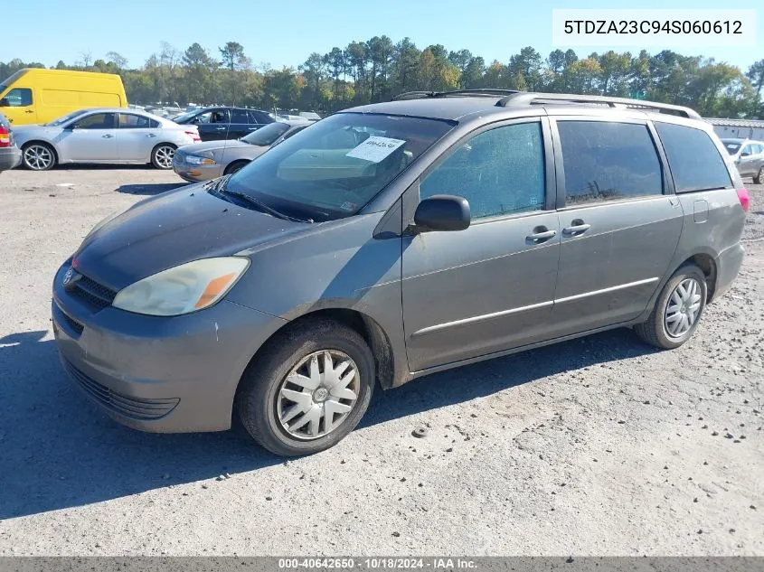 2004 Toyota Sienna Le VIN: 5TDZA23C94S060612 Lot: 40642650