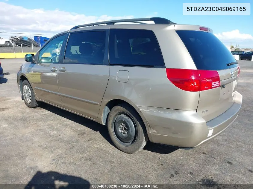 2004 Toyota Sienna Le VIN: 5TDZA23C04S069165 Lot: 40708230