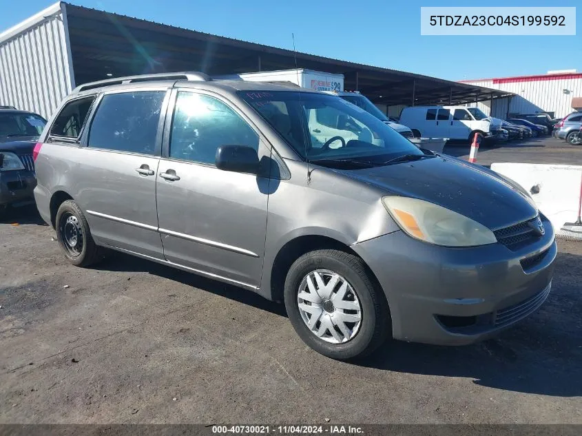 5TDZA23C04S199592 2004 Toyota Sienna Le