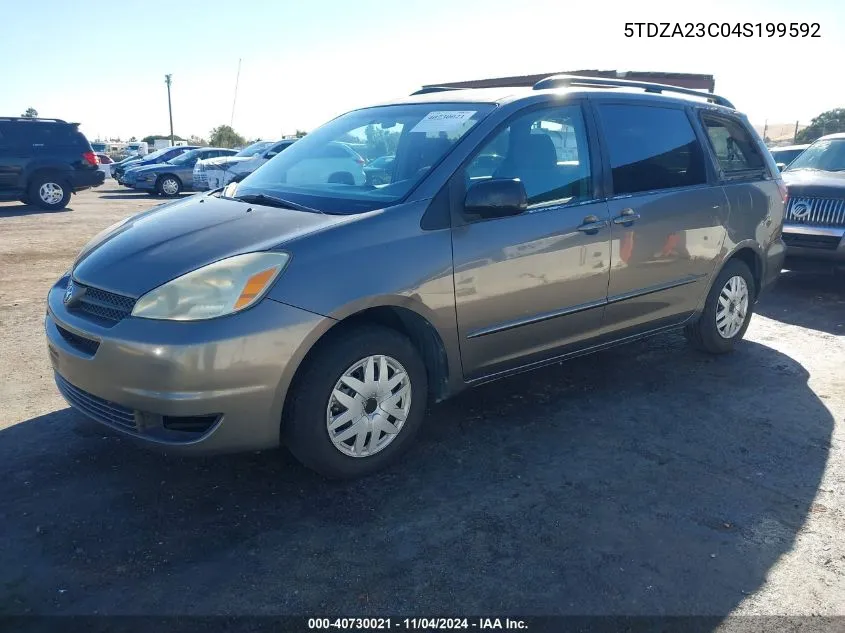 5TDZA23C04S199592 2004 Toyota Sienna Le