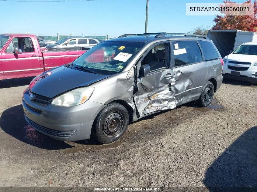 2004 Toyota Sienna Le VIN: 5TDZA23C84S060021 Lot: 40748701