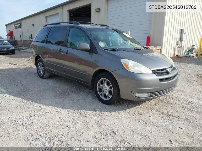 2004 Toyota Sienna Xle/Xle Limited VIN: 5TDBA22C54S012706 Lot: 40769875