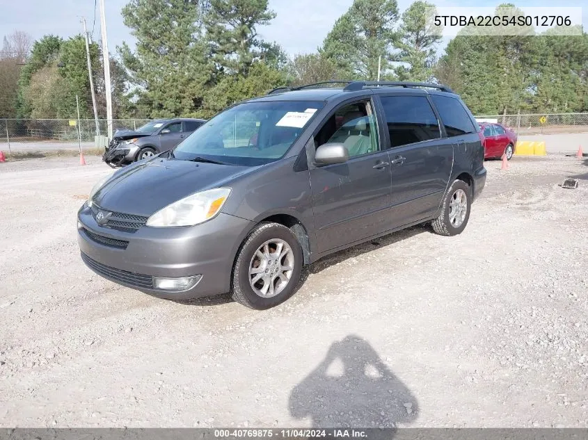 2004 Toyota Sienna Xle/Xle Limited VIN: 5TDBA22C54S012706 Lot: 40769875