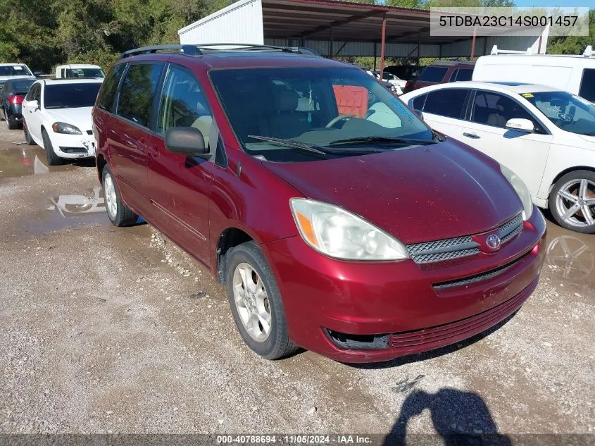 2004 Toyota Sienna Le VIN: 5TDBA23C14S001457 Lot: 40788694