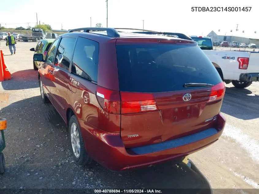 2004 Toyota Sienna Le VIN: 5TDBA23C14S001457 Lot: 40788694