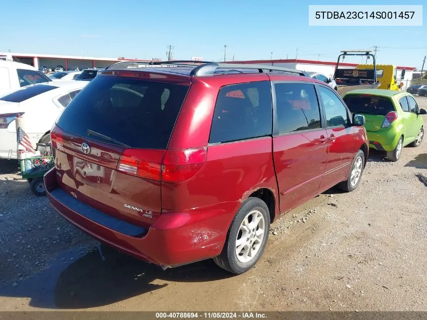 2004 Toyota Sienna Le VIN: 5TDBA23C14S001457 Lot: 40788694