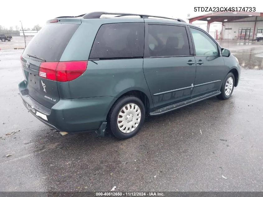 2004 Toyota Sienna Le VIN: 5TDZA23CX4S174733 Lot: 40812650