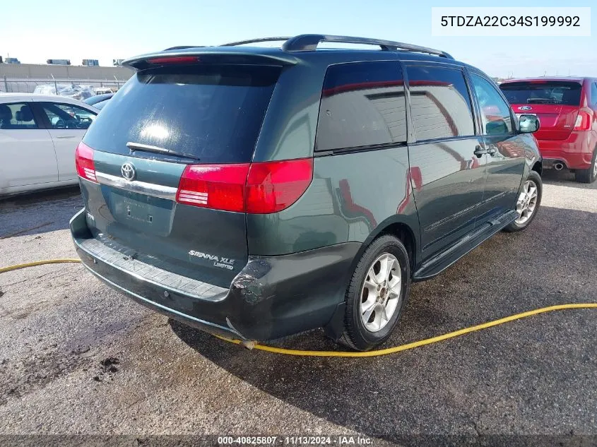 5TDZA22C34S199992 2004 Toyota Sienna Xle Limited