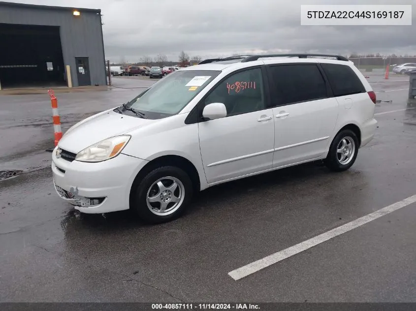 2004 Toyota Sienna Xle VIN: 5TDZA22C44S169187 Lot: 40857111