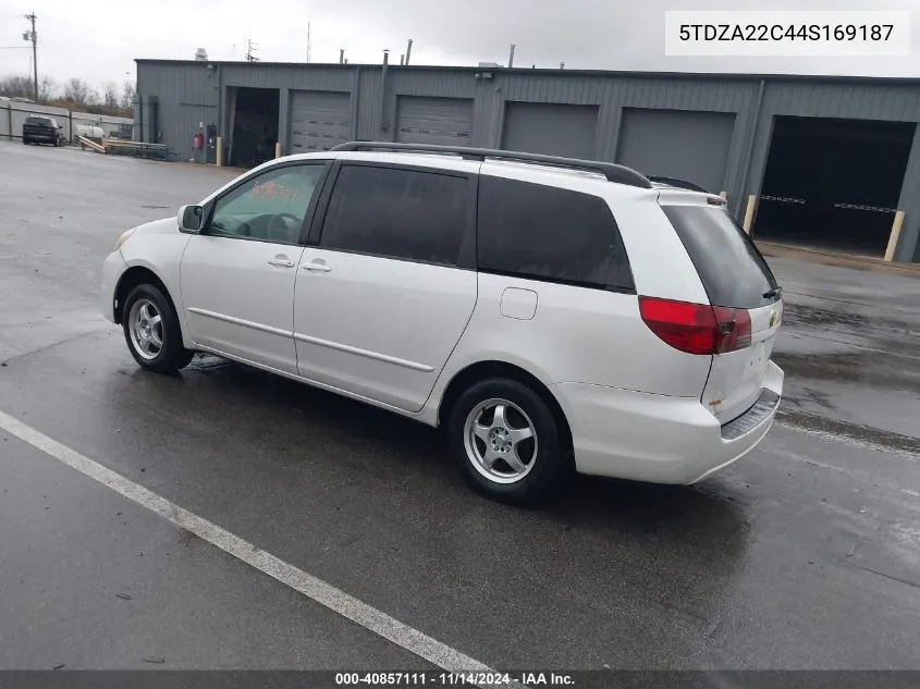 2004 Toyota Sienna Xle VIN: 5TDZA22C44S169187 Lot: 40857111