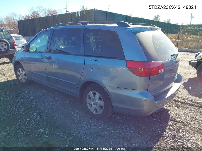 2004 Toyota Sienna Le VIN: 5TDZA23CX4S148021 Lot: 40862714