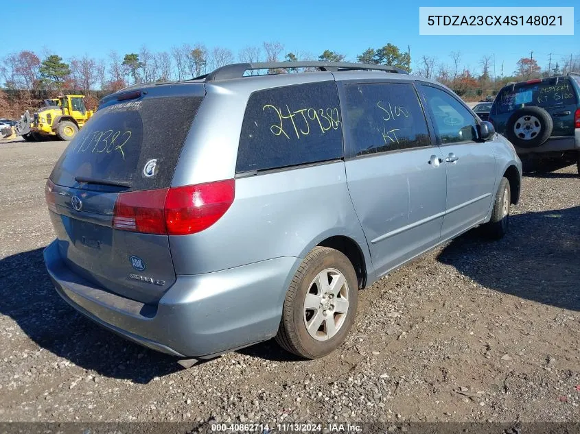 2004 Toyota Sienna Le VIN: 5TDZA23CX4S148021 Lot: 40862714