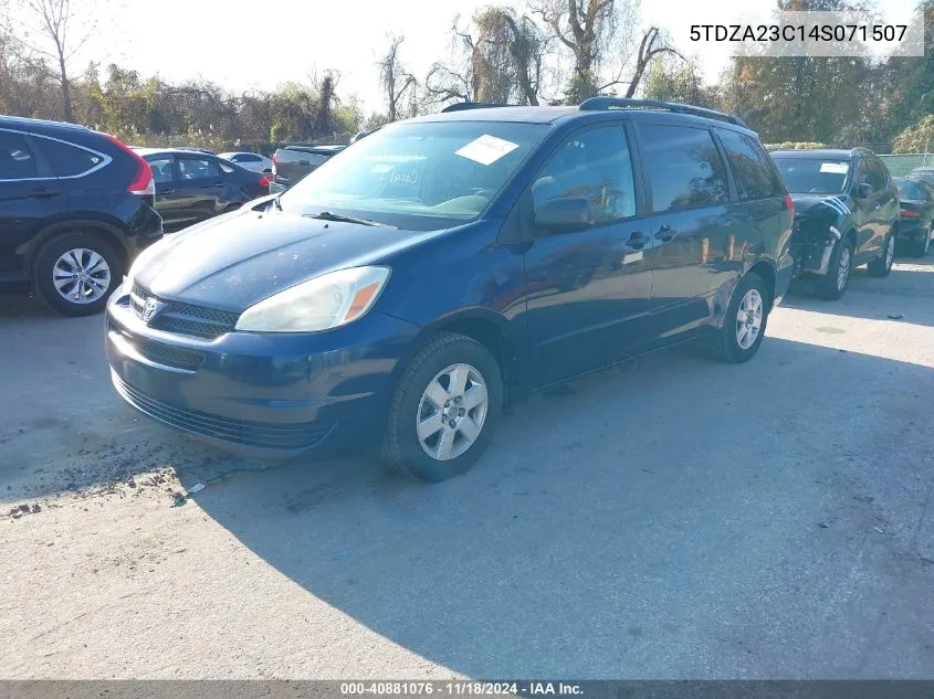 2004 Toyota Sienna Le VIN: 5TDZA23C14S071507 Lot: 40881076