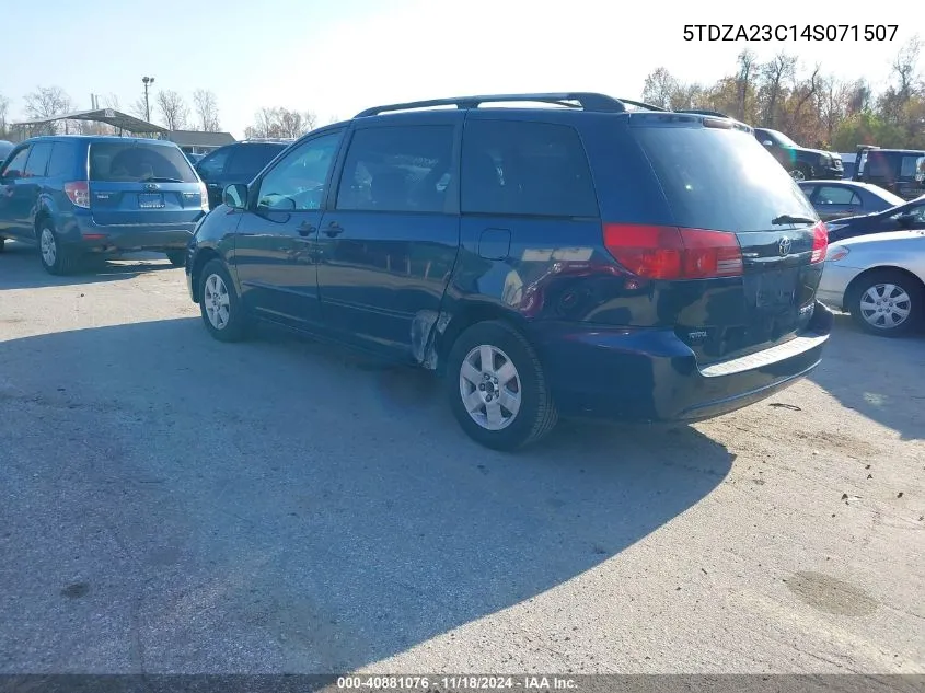 2004 Toyota Sienna Le VIN: 5TDZA23C14S071507 Lot: 40881076