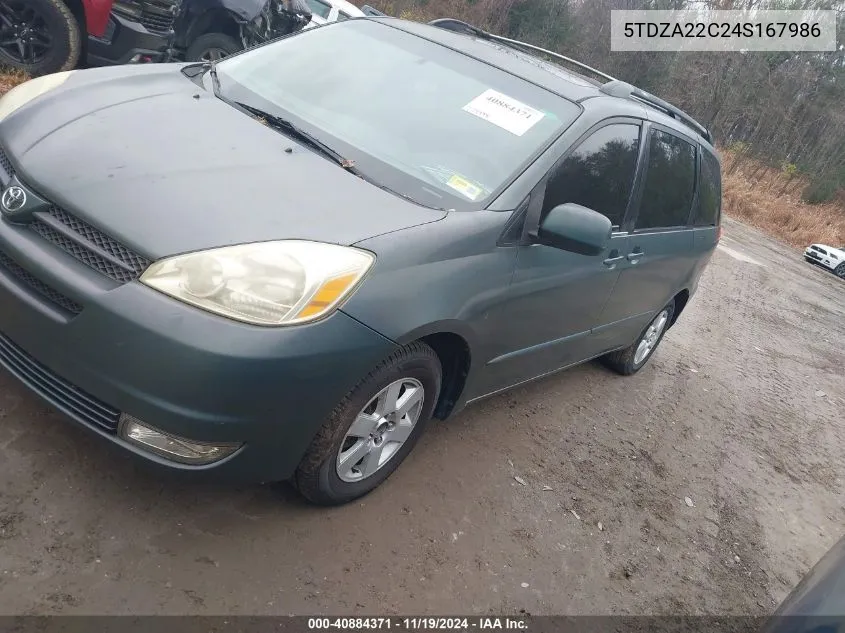 2004 Toyota Sienna Xle VIN: 5TDZA22C24S167986 Lot: 40884371