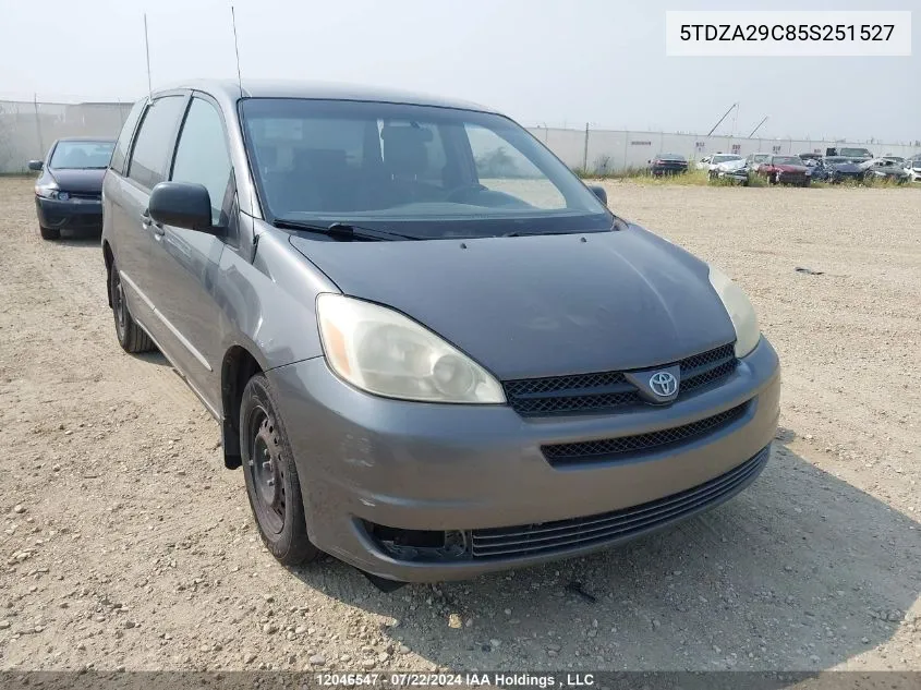 2005 Toyota Sienna Ce VIN: 5TDZA29C85S251527 Lot: 12046547