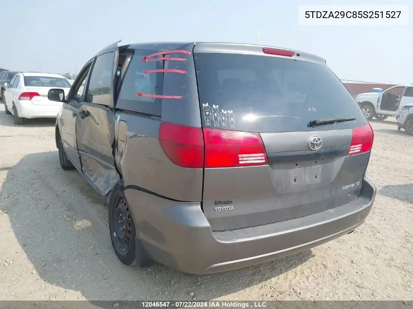 5TDZA29C85S251527 2005 Toyota Sienna Ce