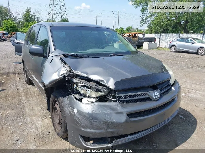 5TDZA29C45S315529 2005 Toyota Sienna Ce