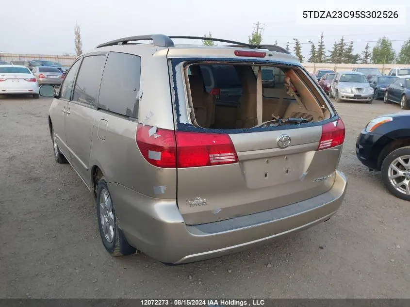 2005 Toyota Sienna Ce/Le VIN: 5TDZA23C95S302526 Lot: 12072273