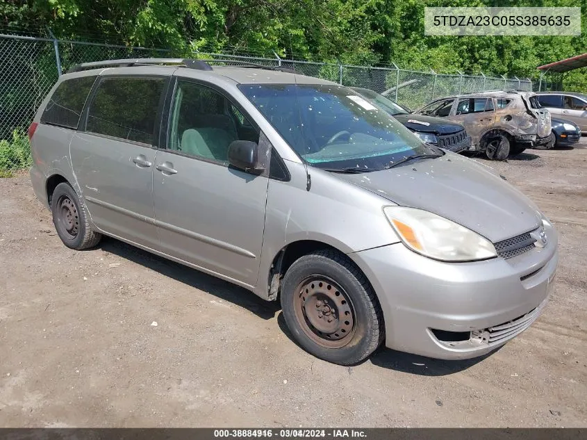 2005 Toyota Sienna Le VIN: 5TDZA23C05S385635 Lot: 38884916